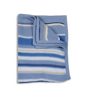 Pletená deka do postieľky modrá
